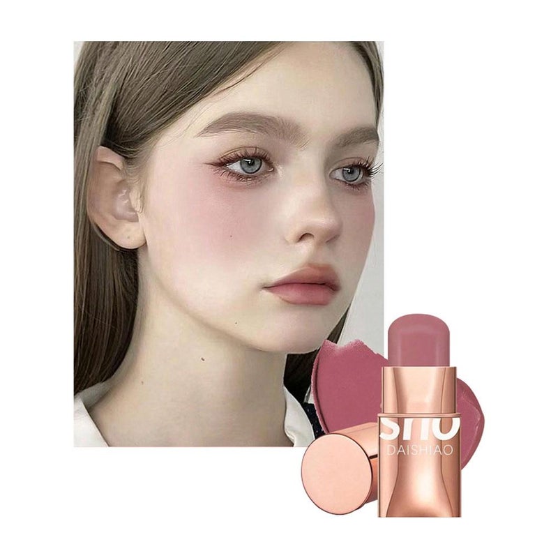 Shimmery eyeshadow blush stick, matte blush, lip and cheek dual-use blush cream, lipstick, lip gloss
